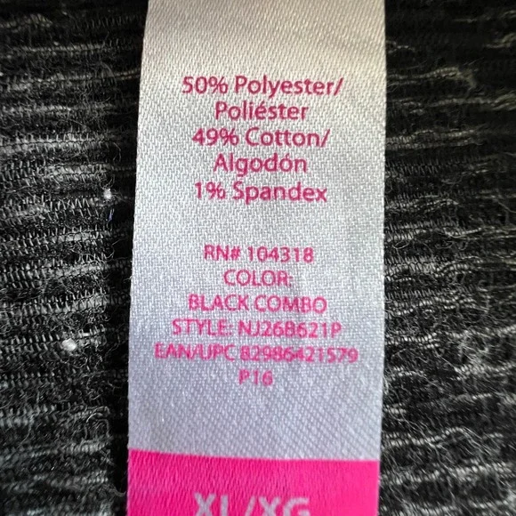 Skirt XL Black White Chevron Mini Bohemian Festival No Boundaries Skater Indie - Picture 7 of 8